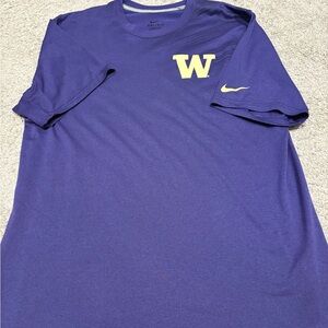 Nike Men's Purple Tee with Yellow Accents